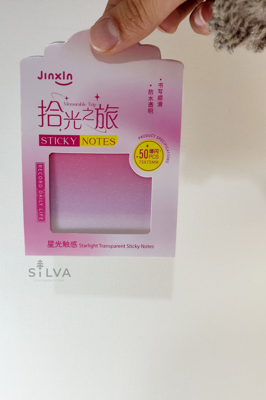 خرید استیک نوت شفاف رنگی شاین دار - سیلوا استور